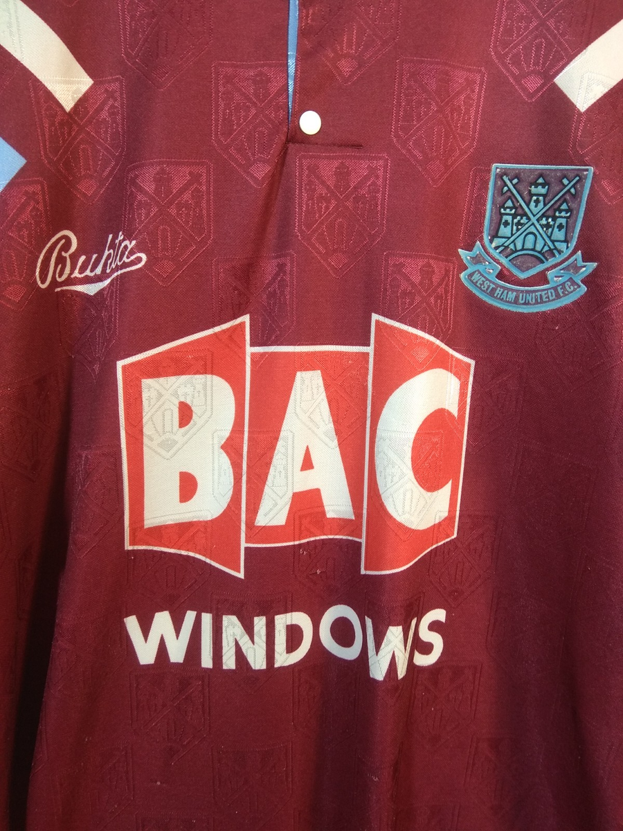West Ham United Jersey Home football shirt 1991 1992 Bukta