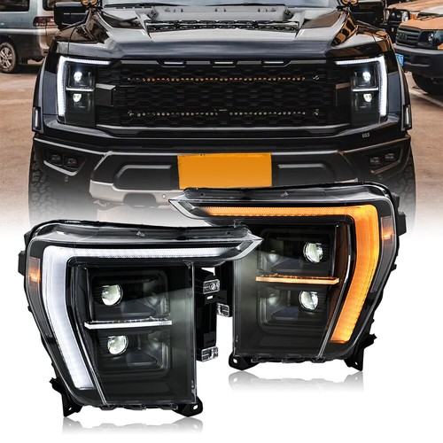 Full LED Headlights For Ford F-150 14th Gen P702 2021 2022 2023 Front Lamps Pair - Picture 15 of 21