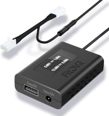 FitDVR Dash Cam Power Adapter (12pin), Compatible with Toyota Tacoma Camry Corol