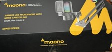 Gaming USB Microphone Black Boom Arm Bundle Maono DGM20S