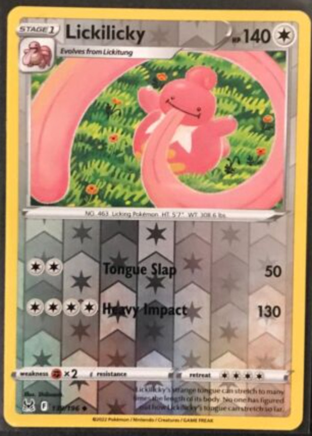 Lickilicky  139/196  Reverse Holo  Lost  Origins NM/M  New