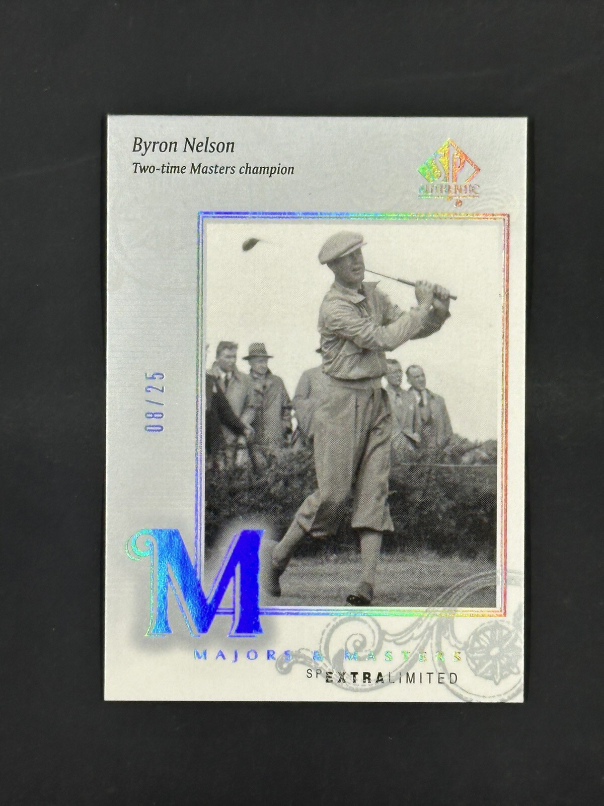 2002 SP Authentic Golf Card Byron Nelson Majors & Masters Extra Limited /25