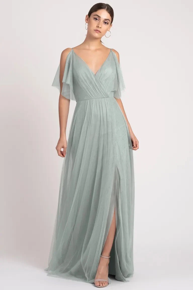 Morning mist top bridesmaid dress