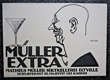M&uuml;ller Extra , Matheus M&uuml;ller Sektkellerei , alte Reklame , 1912 , (A38)