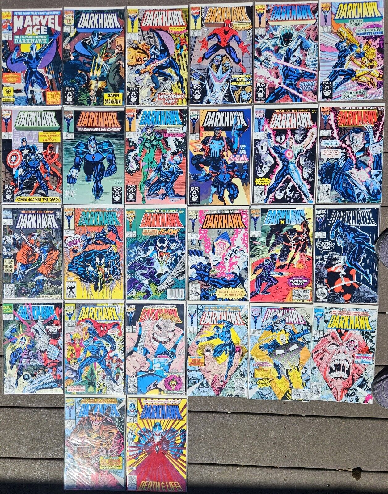 Lot of 26 MARVEL Comics DARKHAWK 1-25 plus Marvel Age Preview Issue 1991 Series