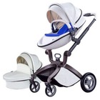 Hot Mom F22 360 Degree Rotating Baby Carriage High Landscape Stroller - White