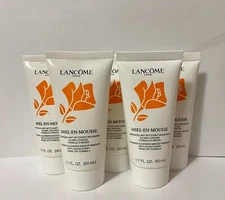 NEW Lancome Miel-en-Mousse Foaming Cleansing Makeup Remover 1.7 oz/50 mL Lot 5x