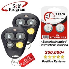 2 New Replacement Dei Viper 4 Btn Yellow Keyless Remote Key Fob For Ezsdei474v