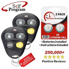 2 New Replacement Dei Viper 4 Btn Yellow Keyless Remote Key Fob For EZSDEI474V