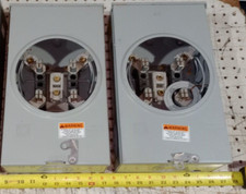 (2) LOT SCHNEIDER ELECTRIC SQUARE D 100766 200 AMP 1 PH 3W METER ENCLOSURES USED