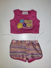 Build-A-Bear Surfs Up Myrtle Beach Pink Shirt And Shorts BAB Outfit Surf  s Up 