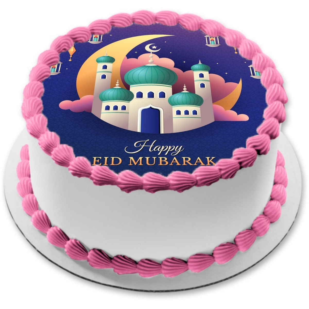 Eid Mubarak Taartdecoratie Set – 24 Stuks (4 Stijlen) – Glanzend Karton – Voor Ramadan & Eid Feestjes – Geschikt Voor Taarten En Cupcakes