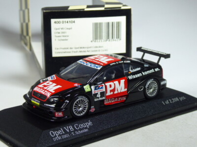 (KI-10-29) Minichamps 400014104 Opel V8 Coupé DTM 2001 #4 P.M. Mag. 1:43 in OVP