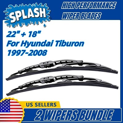 Wipers 2 Pack Premium Wiper Blades fit 1997-2008 Hyundai Tiburon 19220/180