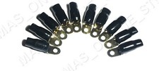 1/0 Gauge Ring Terminal 10 PCS WIRE Crimp Cable - BLACK Boots- 5/16