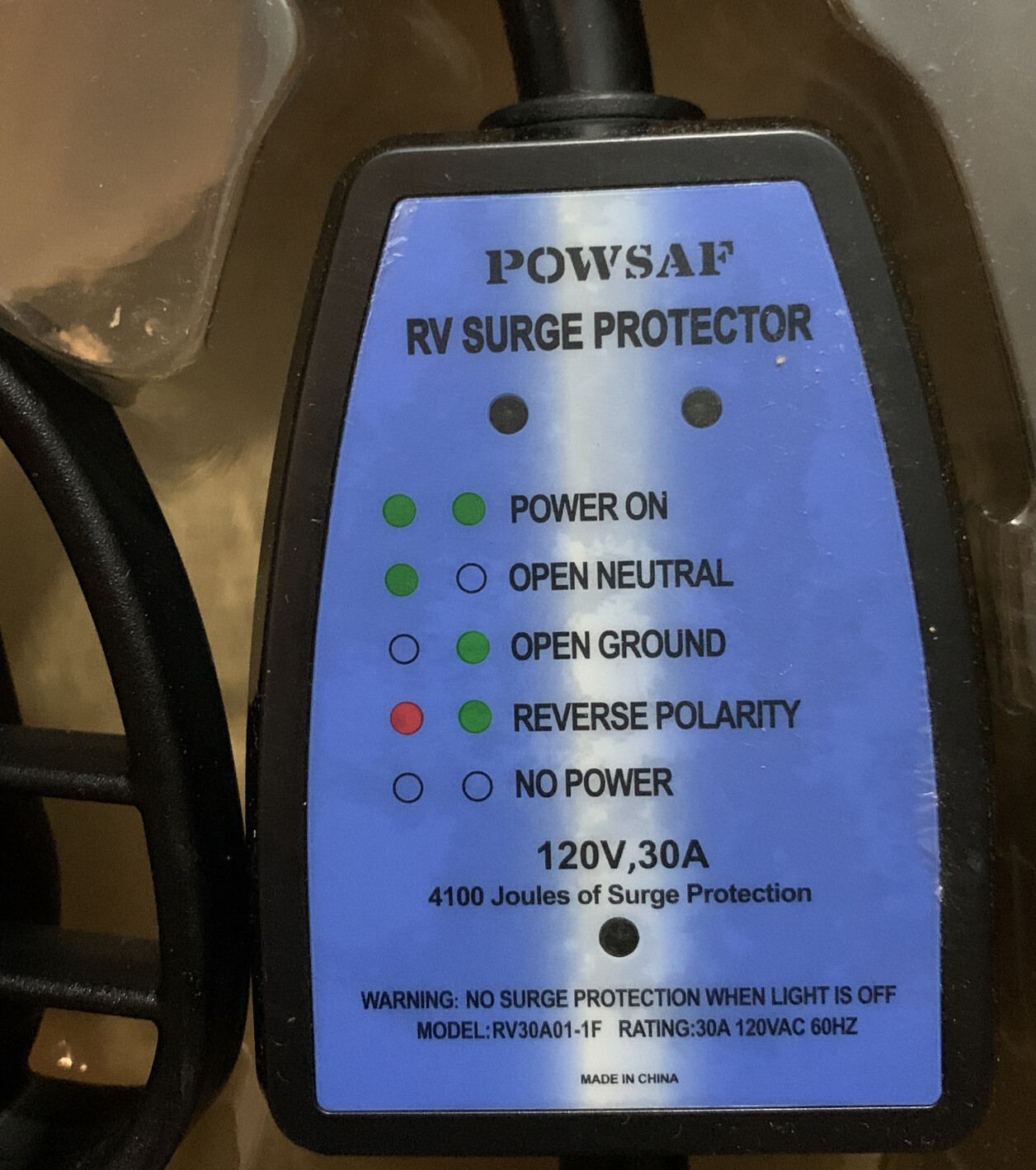 POWSAF RV SURGE PROTECTOR MODEL RV30A011F eBay