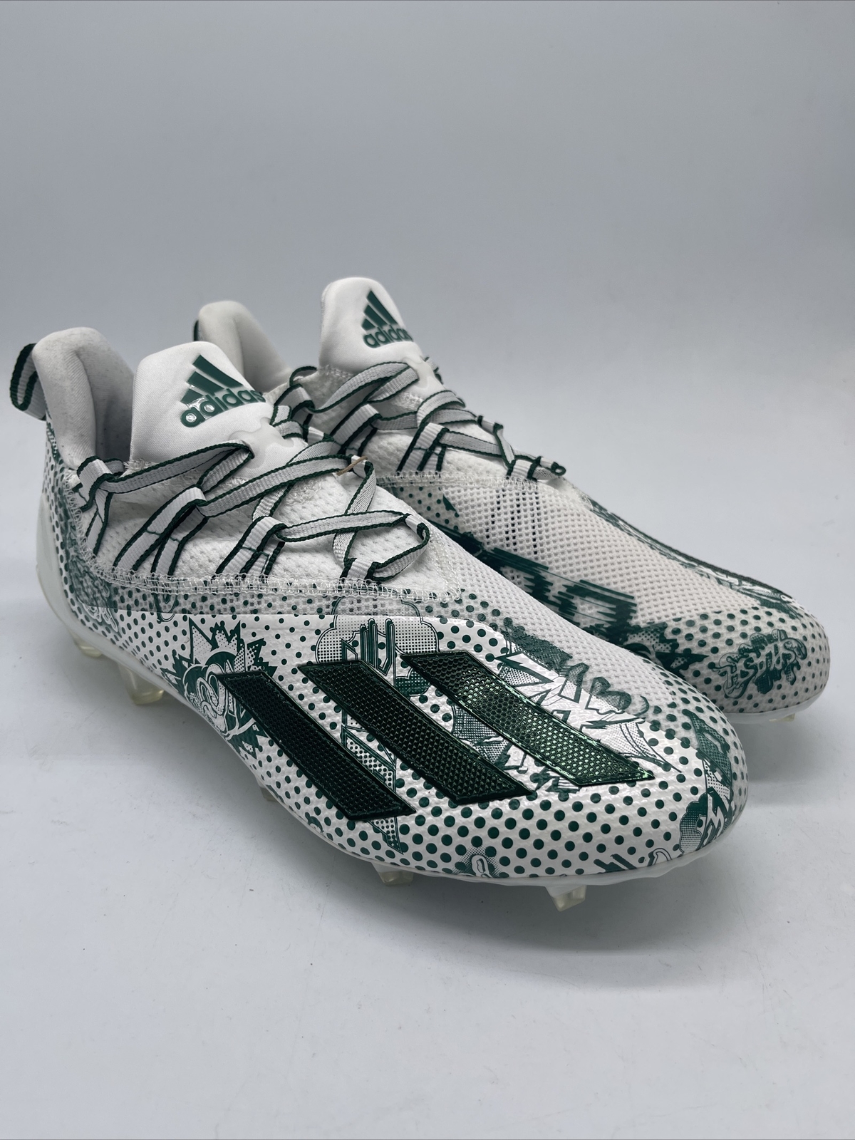 Adidas Adizero 11.0 Comics Football Cleats White Green FZ1165 Men’s