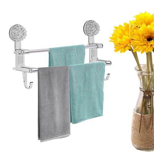 Suction Cup Towel Bar Adhesive Towel Bar Suction Towel Rack Shower - Picture 3 of 14