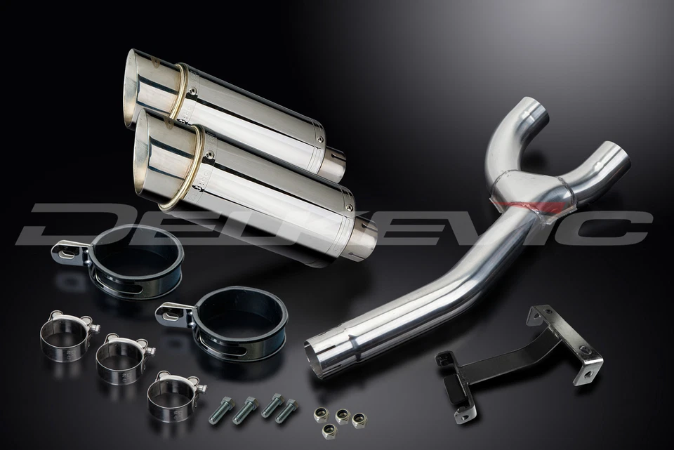 Yamaha FZ6 2004-2010 Delkevic Slip On 8" Kit Silenciador de Escape Redondo Inoxidable Foto 3 de 4