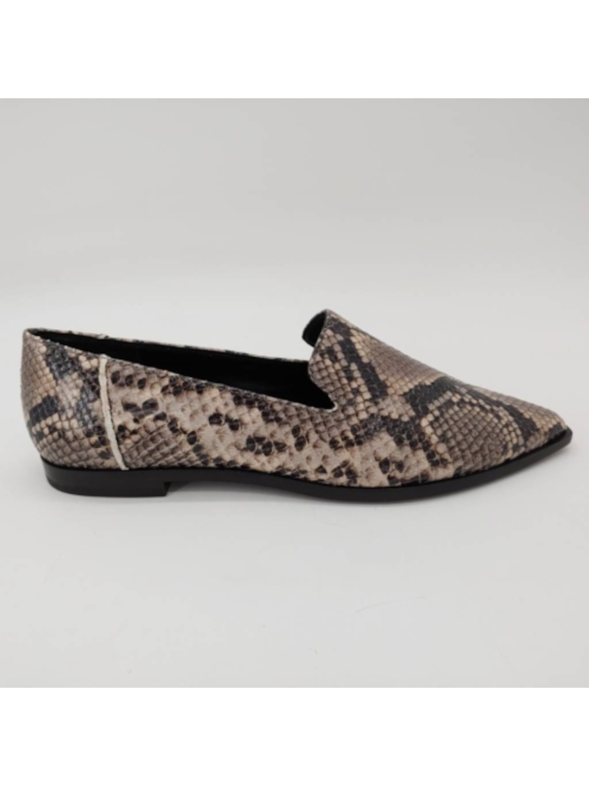 FRYE Женские серые лоферы без шнуровки Kenzie со змеиным принтом и острым носком на блочном каблуке, 6 м