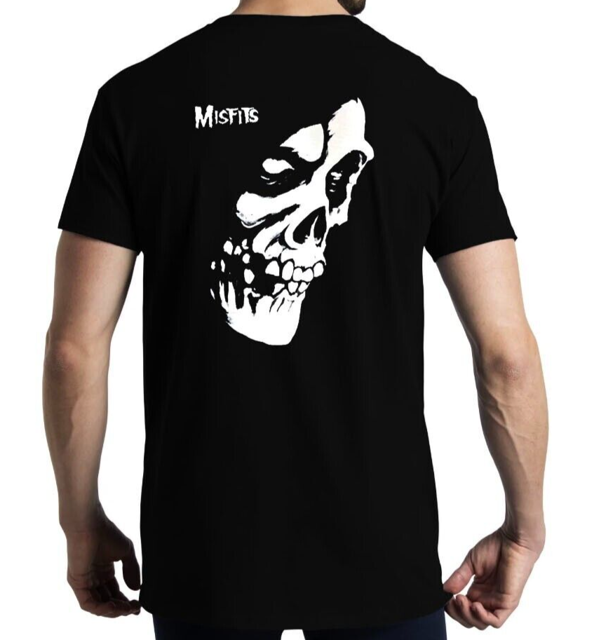 Misfits American Rock Band Men's Double Design Black T-Shirts