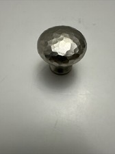 Emtek 86037 Hammered 1-1/4" Solid Brass Round Arts & Crafts Cabinet Knob, Satin