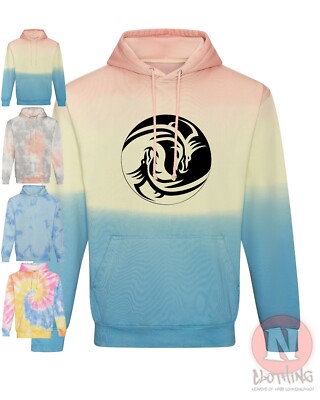 AWDiS Dragon Yin Yang Hoodie Unisex Gemusterter Hoodie Dip Dye Tie Dye