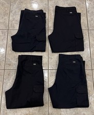 LOT OF 4 Men's 38X28 CINTAS Black Twill Canvas Cargo Comfort Flex Pants 270-35