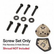 NVG Helmet Shroud Screw Washer Set for Norotos 3-Hole Mount 9-Piece