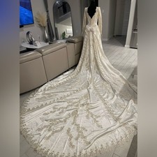 Vintage MORILEE Victorian beaded embellished wedding gown dress US 6