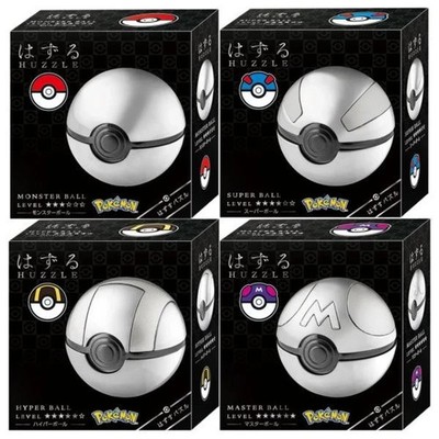 Hanayama Huzzle Pokemon Puzzle Ball Complete 4 Set Monster Super Hyper Master