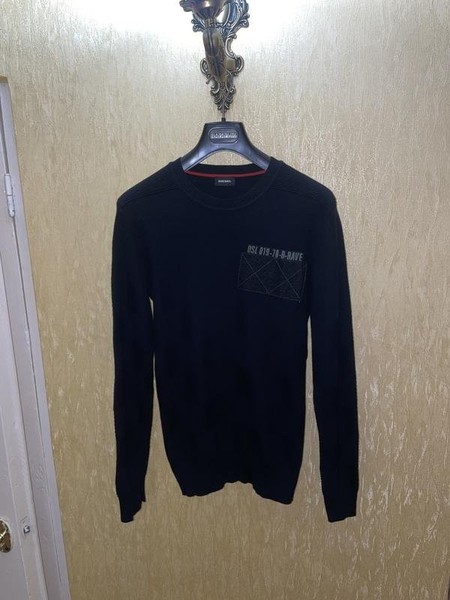 Men Diesel Sweater Black 38 / M / 46 #2ZYY