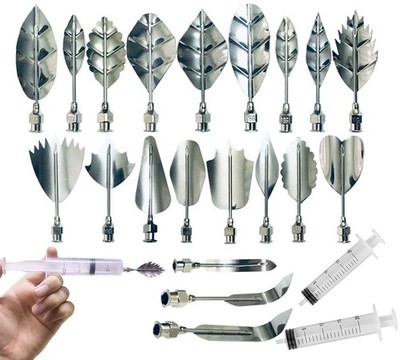 Stainless Steel Flowers Leaves 3D Jelly-Art-Tools Pudding-Nozzle Cake Needles...