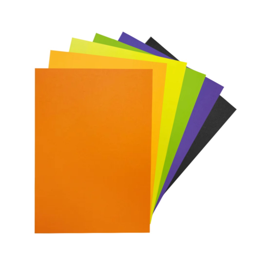 Pack of 600 A4 Assorted Halloween Coloured 75gsm Craft Paper Sheets