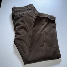 Orvis Signature Collection Corduroy Pleated Cuffed Pants 40x32 Vintage