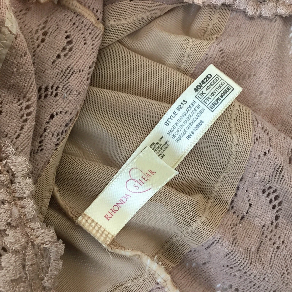 Sujetador Rhonda Shear Power-Mesh Step-In con Copas con Aros 40/42D Encaje Marrón Desnudo Foto 4 de 4