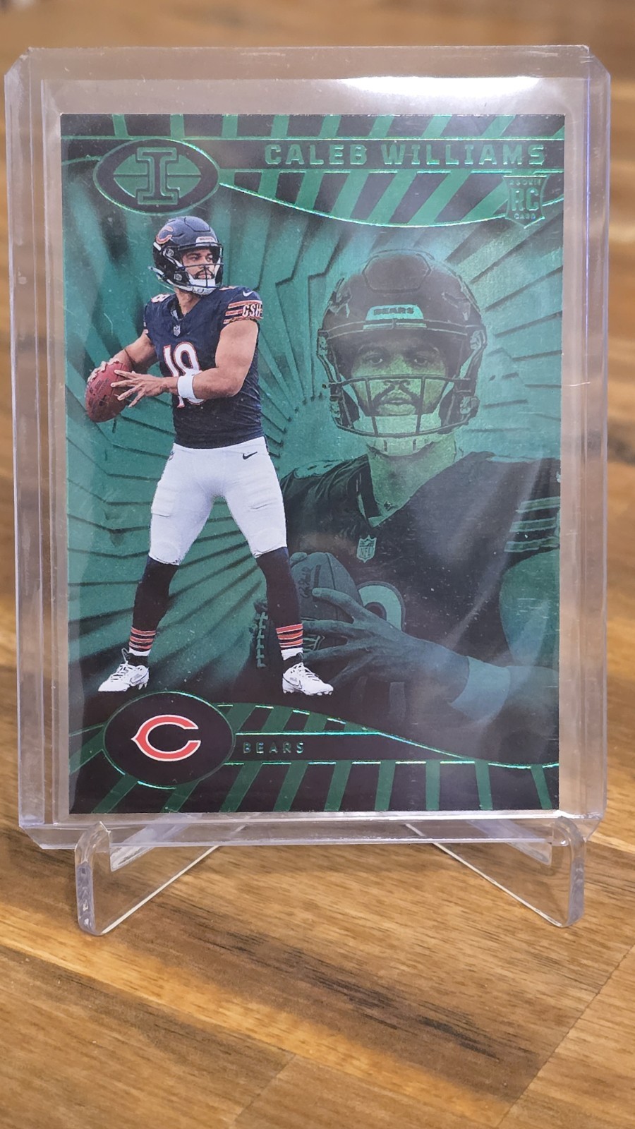 2024 Panini Illusions - Caleb Williams #13 Trophy Collection Emerald (RC)