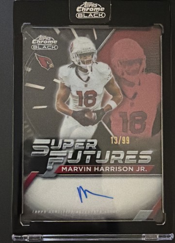 2025 Topps Chrome Black Marvin Harrison Jr. Super Futures Auto #/99 Cardinals