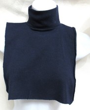 Vintage Paris Turtleneck Dickey Navy Blue One Size Fits Most Faux Collar 1980s