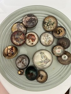 Lot of Antique Bridle Rosettes Dog Horse Floral