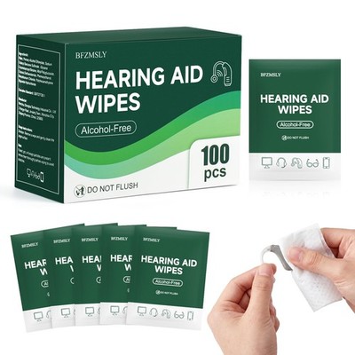 Hearing Aid Wipes 200 Count - Professional Alcohol-Free Individually Wrapped ...