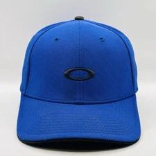 Vintage Oakley Hat Flex Fit S/M Medium Blue Baseball Cap Y2K