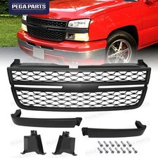Front Bumper Grille Matte Black For 2003-2007 Chevy Silverado 1500 2500 3500hd Front Bumper Grille Matte Black For 2003-2007 Chevy Silverado 1500 2500 3500hd
