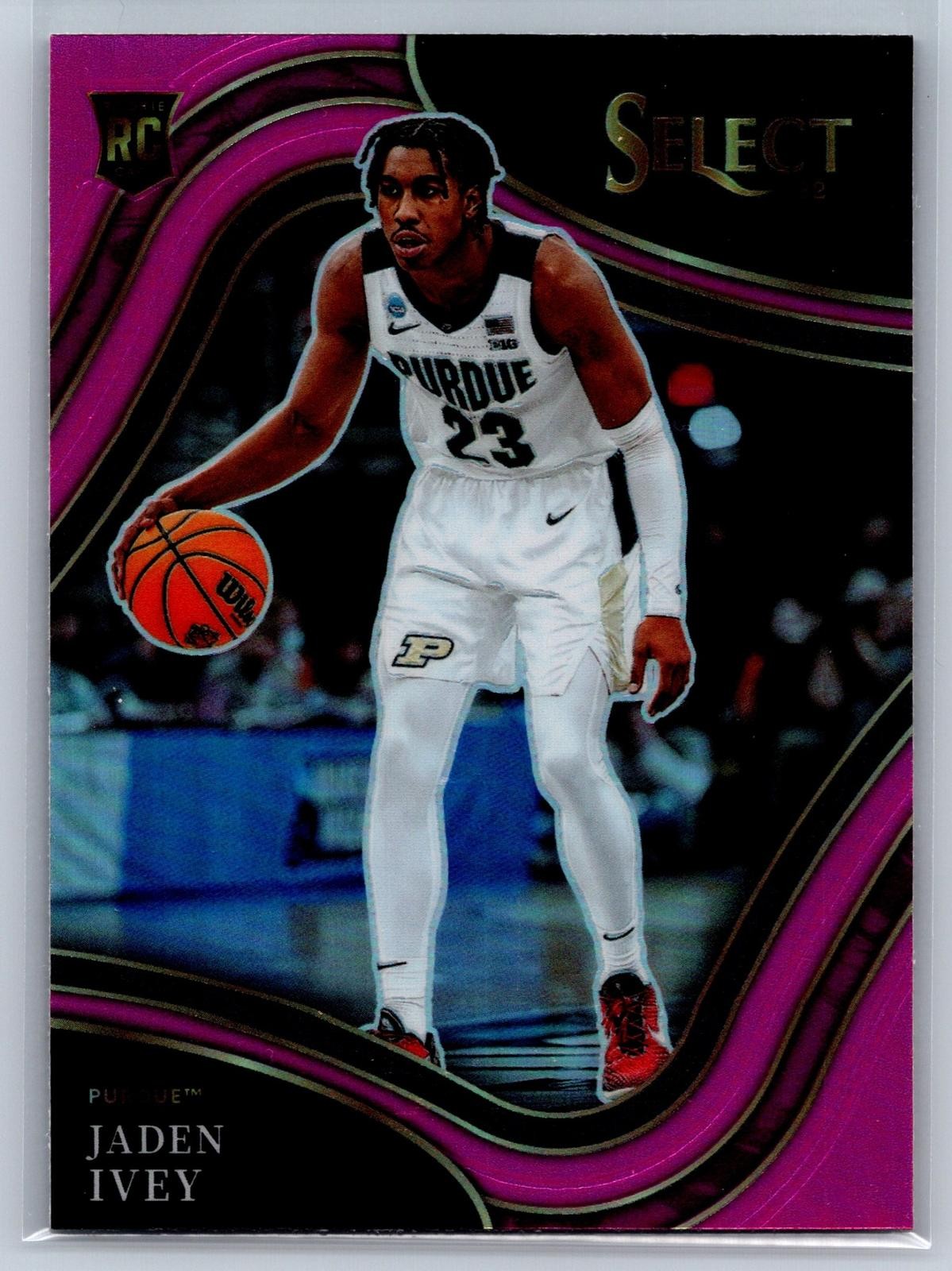 Jaden Ivey 2022 Panini Chronicles Draft Picks 4 Select Pink RC Purdue