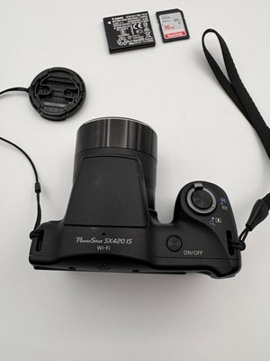 Canon PowerShot SX420 IS 20.0MP Digital Camera Black w/42x Zoom