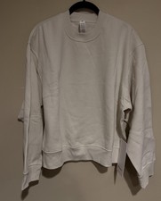 NWT Lululemon Medium 6/8 Steady State Oversized Crew Sweatshirt LTIV Ivory