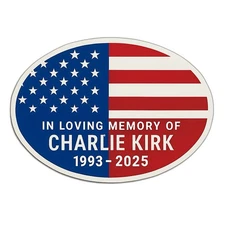 New 3” Wide Charlie Kirk Vinyl Decal Sticker RIP In Loving  Memory Car  Tumblers
