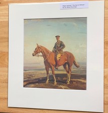 SIR ALFRED MUNNINGS; `MAJOR GENERAL THE EARL OF ATHLONE`. WW1.  MOUNTED PRINT.