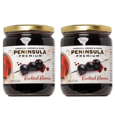 Award-Winning Deep Burgundy Cocktail Cherries in Rich Silky Syrup