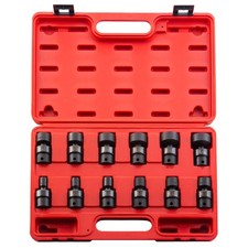 SUNEX TOOLS 3690, 3/8 Inch Drive Universal Impact Socket Set, 3/8 , Black